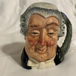 Royal Doulton The Lawyer Character Jug D6504 1958 English Toby Mug 4.5"